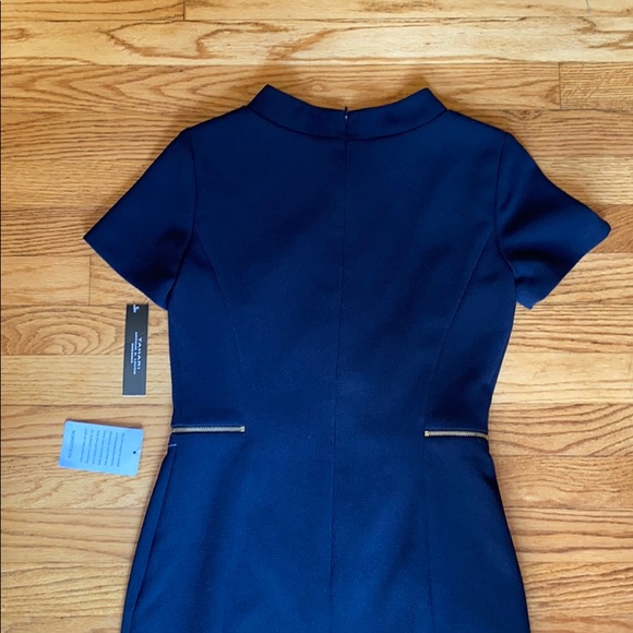 Tahari Navy Sheath Dress - Picture 6 of 6